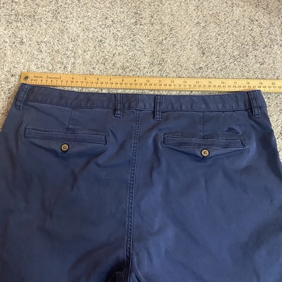 Tommy Bahama Shorts Mens 38? Blue Stretch Chino Walk Flat Front Casual Summer - Picture 5 of 8